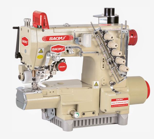 Baoyu BML-787-EWT/RP-B, комп'ютерна промислова розпошивальна машина з вбудованим сервомотором, циліндричною рукавною платформою і задніми роликами