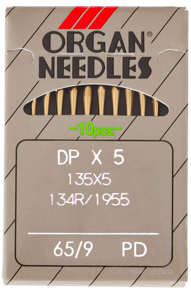 Organ 135x5 SK1 = 134 SK1 = DPx5 SK1 PD, иглы с износостойким покрытием для промышленных швейных машин с нижним продвижением				