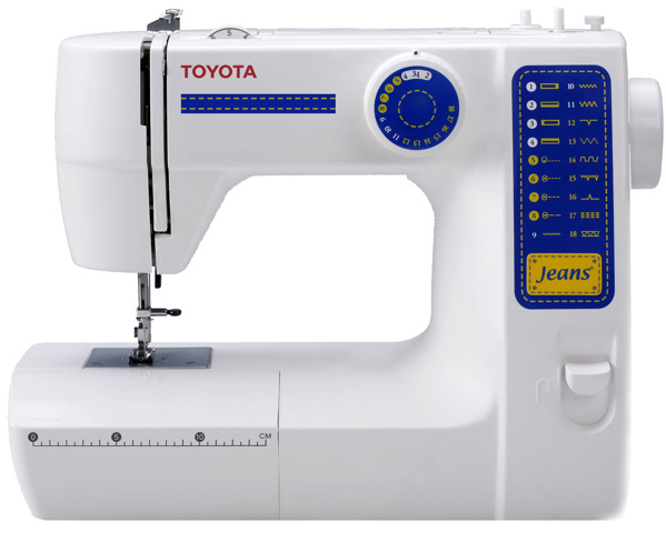 Toyota  JFS 18 Jeans, швейная машина для шитья джинсы, с вертикальным челноком и полуавтоматической петлей, 18 строчек с фиксированной регулировкой длины