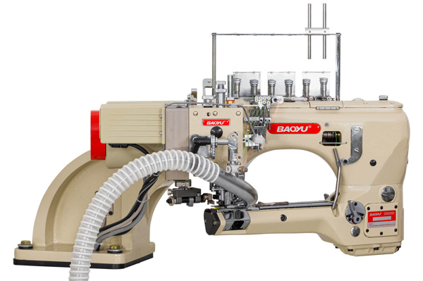 Baoyu BML-740AMG-02-460-G2-GX-ETK-PLE-VD/DS/W, 4-игольная промышленная распошивальная машина флэтлок со встроенным сервомотором, для легких и средних тканей