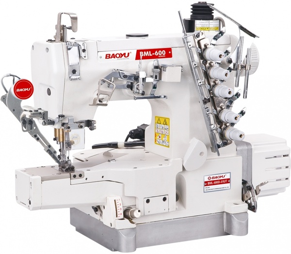 Baoyu BML-600D-01-UTD, компьютерная промышленная распошивальная машина с встроенным энергосберегающим сервомотором и цилиндрической рукавной платформой