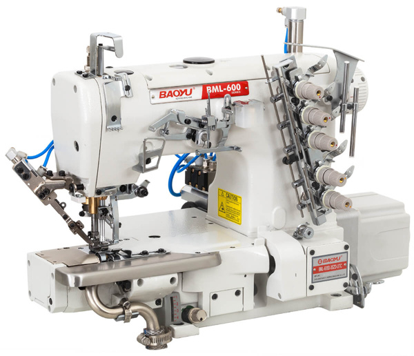 Baoyu BML-600D-35ZD-UTC, комп'ютерна промислова розпошивальна машина з циліндричною платформою для подгібкі краю