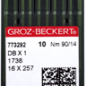 Groz-Beckert DBx1, универсальные иглы для швейных машин челночного стежка, для легких и средних тканей
