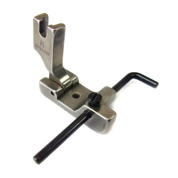 Khsew SP8103F, лапка с регулируемой линейкой для отстрочки по краю, для машин с нижним продвижением