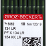 Groz-Beckert PFx134 LR, иглы для кожи с правой заточкой, для швейных машин челночного стежка