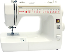 Toyota 7160, швейная машина с вертикальным челноком и автоматической петлей, 20 строчек с плавной регулировкой длины стежка и ширины зигзага
