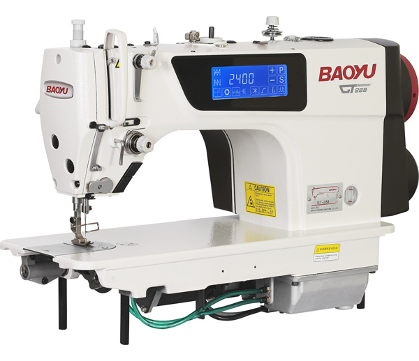 Baoyu GT-288-D4, компьютерная промышленная швейная машина с сенсорным дисплеем, полусухой головой и встроенным сервомотором, для легких и средних тканей