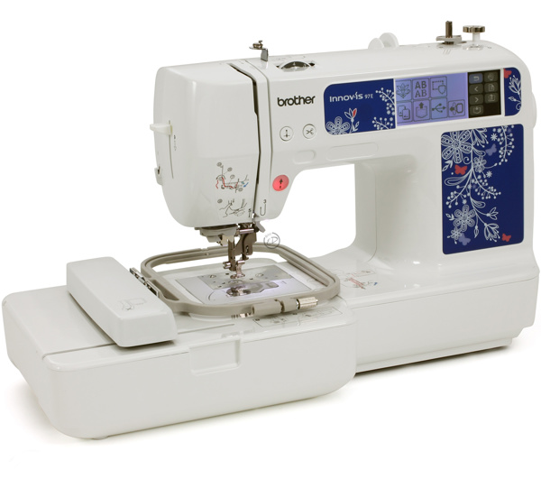 Brother Innov-is 97E, бытовая вышивальная машина с полем вышивки 100 х 100 мм сенсорным LCD дисплеем диагональю 3'', скорость вышивки 400 ст/мин
