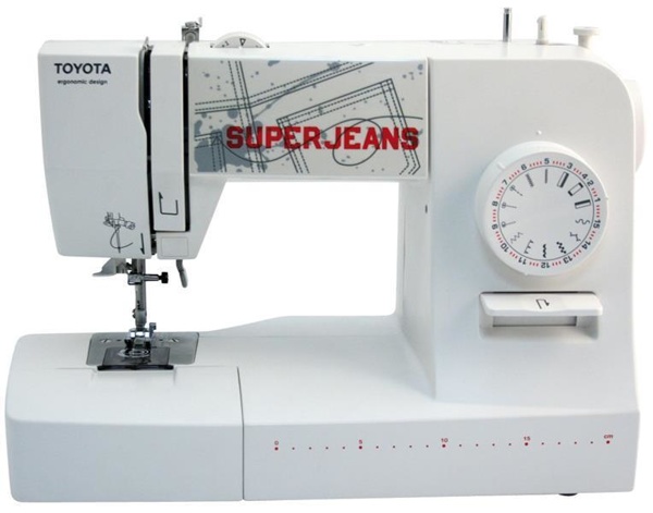 Toyota Super Jeans 15WE, швейная машина с горизонтальным челноком и полуавтоматической петлей, 15 строчек с фиксированной длиной стежка