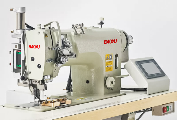 Baoyu BML-SZPF-01, двухигольная швейная машина для перекрытия швов на бейсболке