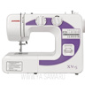 Janome XV-5, швейная машина с вертикальным челноком и полуавтоматической петлей, 17 строчек с плавной регулировкой длины стежка