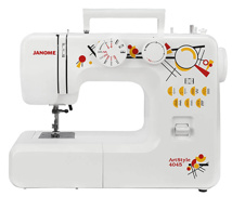 Janome ArtStyle 4045, швейная машина с вертикальным челноком и полуавтоматической петлей, 18 строчек с плавной регулировкой длины стежка