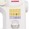 Janome 1143, швейная машина с вертикальным челноком, 4 строчки с плавной регулировкой длины стежка