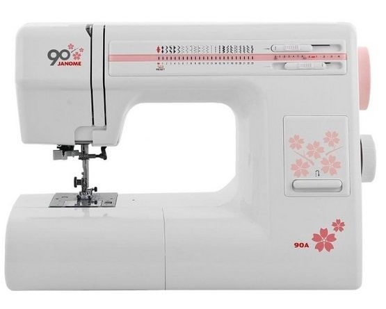 Janome 90A, электромеханическая швейная машина с горизонтальным челноком, 23 вида операций