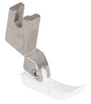 Khsew T36LN, левосторонняя однорожковая лапка с тефлоновой подошвой для вшивания шнура / молнии, для машин с нижним продвижением