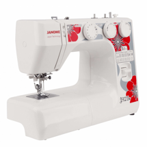 Janome J925S, швейная машина с вертикальным челноком и автоматической петлей, 25 строчек с плавной регулировкой длины стежка и ширины зигзага