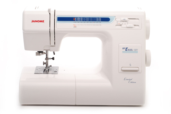 Janome ME 1221 (18W), швейная машина с горизонтальным челноком и автоматической петлей, 18 строчек с плавной регулировкой длины стежка и ширины зигзага