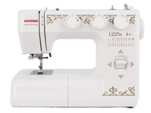 Janome 1225S, швейная машина с вертикальным челноком и автоматической петлей, 25 строчек с плавной регулировкой длины стежка и ширины зигзага