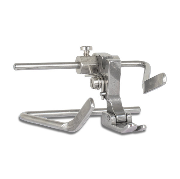 Snyter P723, лапка з регульованими лінійками для відстрочки зверху виробу, для машин з нижнім просуванням