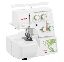 Janome T-72, бытовой 3/4-ниточный оверлок, 7 видов строчек