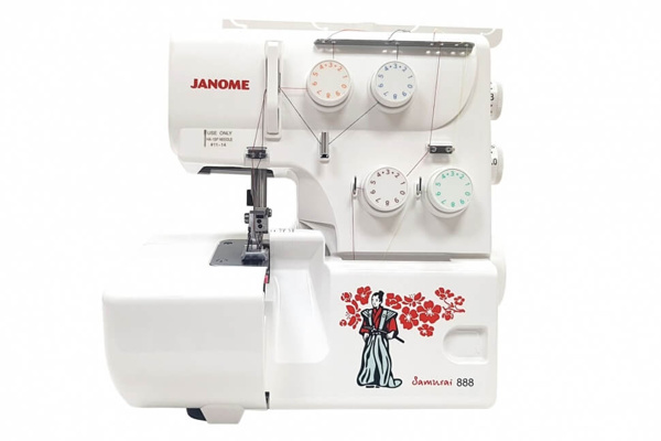 Janome Samurai 888, 3/4 - ниточный бытовой оверлок, 8 видов операций