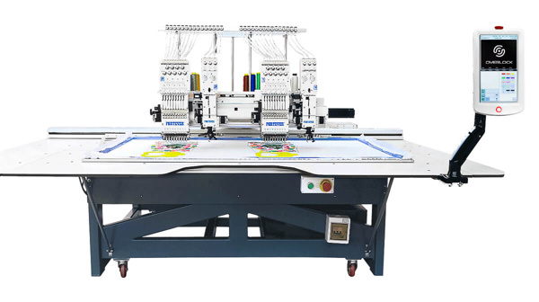 Fortever FT-1201+2LPD – 850 x 600 мм, промышленная 12-игольная комбинированная 2+2-головая вышивальная машина