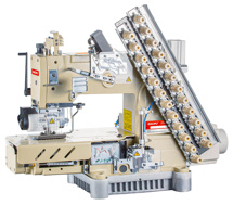 Baoyu BML-008-12064P-AWT-DS/W, двенадцатиигольная швейная машина цепного стежка с задним пуллером и автоматикой