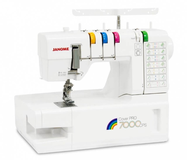 Janome Сover Рro 7000,  електромеханічна розпошивальна машина, 4 вида операцій