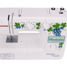 Janome Grape 2016, швейная машина с вертикальным челноком и полуавтоматической петлей, 15 строчек с плавной регулировкой длины стежка