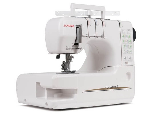 Janome CoverPro II, 2/3/4 - ниточная бытовая распошивальная машина с рукавной консолью, 4 вида швов