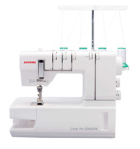 Janome CoverPro 2000 CPX, 2/3/4-ниточная бытовая распошивальная машина с системой усиления шва и рукавной консолью, 4 вида швов
