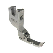 Khsew P36LN, левосторонняя однорожковая лапка для вшивания шнура / молнии, для машин с нижним продвижением