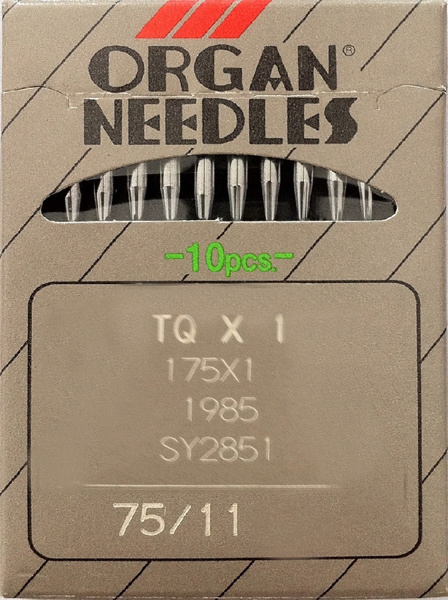 Organ TQx1, иглы с укороченным игольным стержнем, для промышленных пуговичных машин цепного стежка